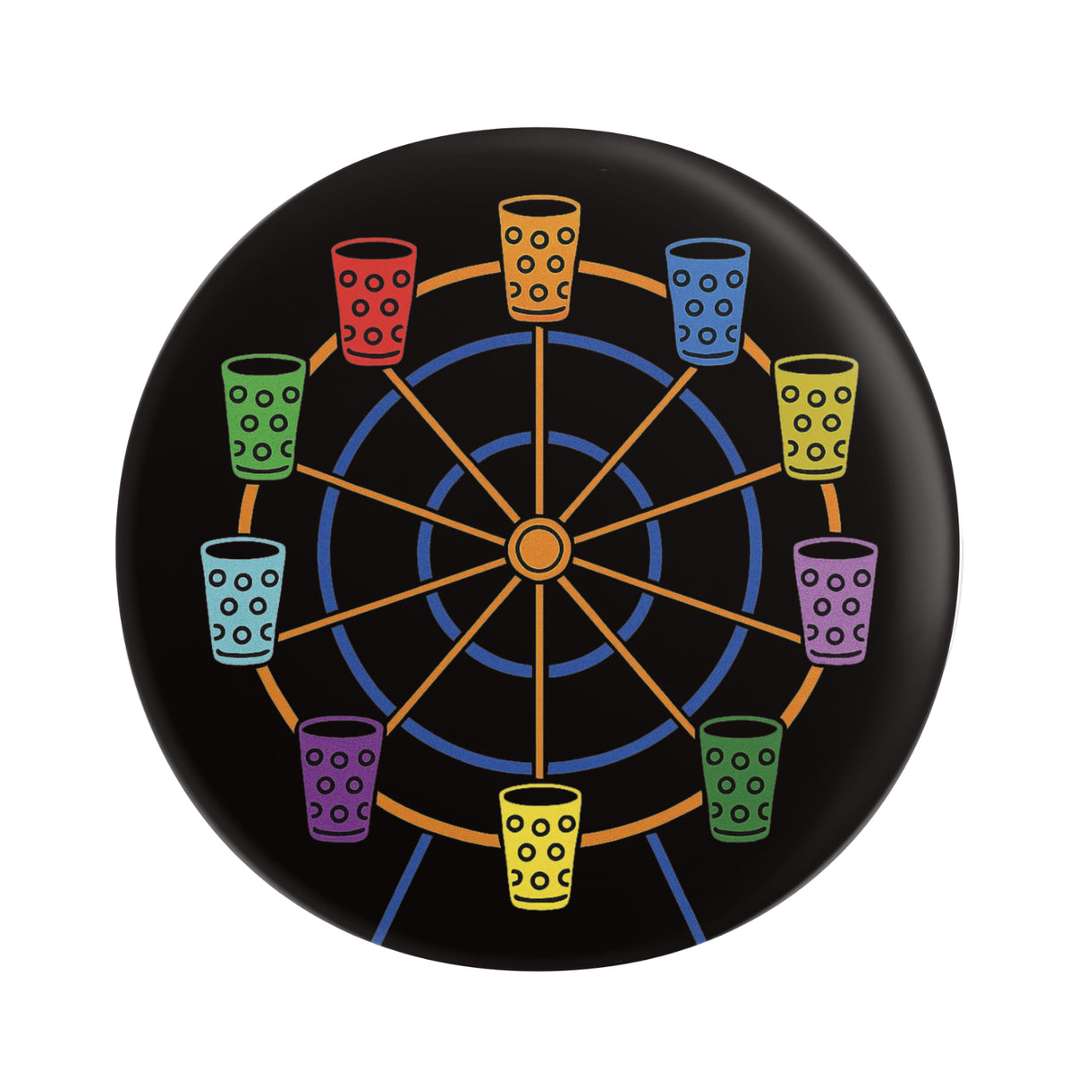 Dubbeglas Riesenrad, Wurstmarkt Button Ø 25 mm