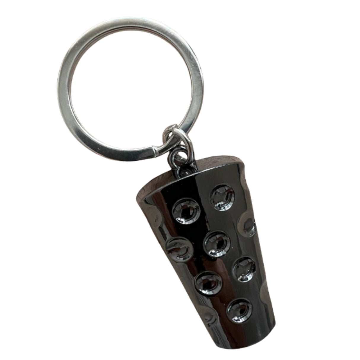 Dubbeglas Schlüsselanhänger Anthrazit - Vorderseite