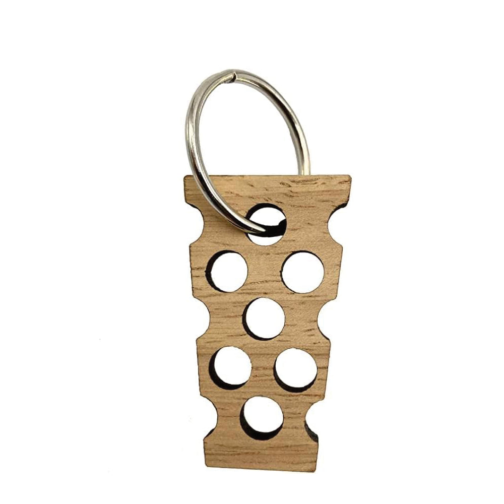 Dubbeglas Schlüsselanhänger (Holz)