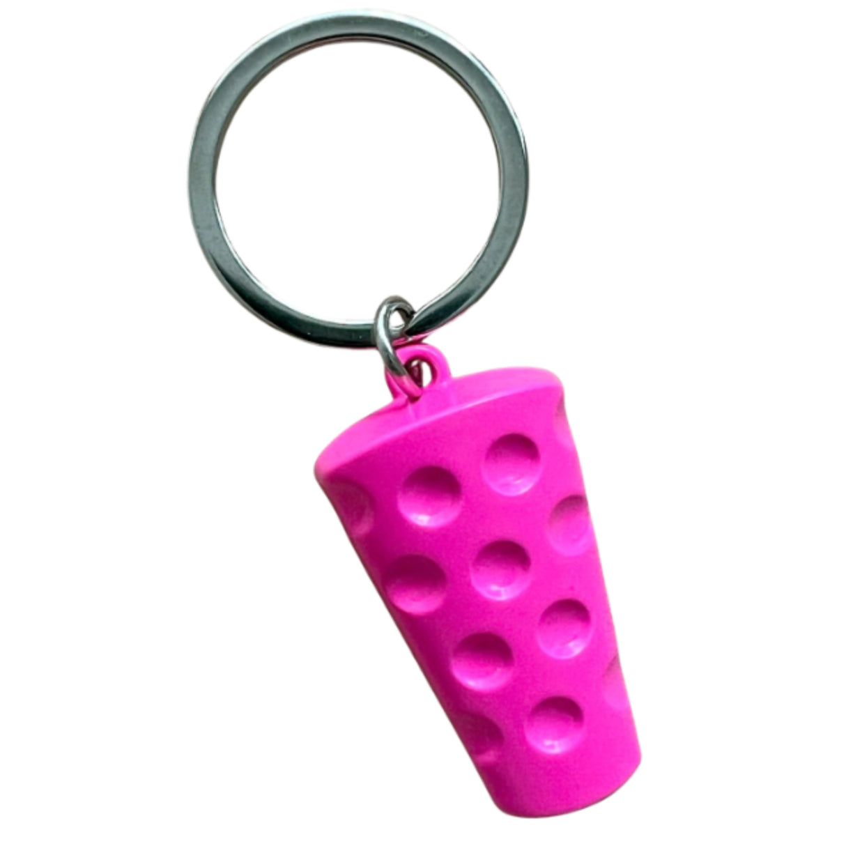 Dubbeglas Schlüsselanhänger Pink - Vorderseite