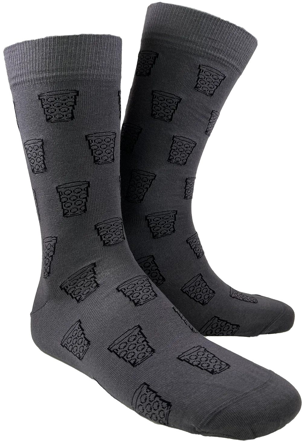 Dubbeglas Socke - grau & schwarz