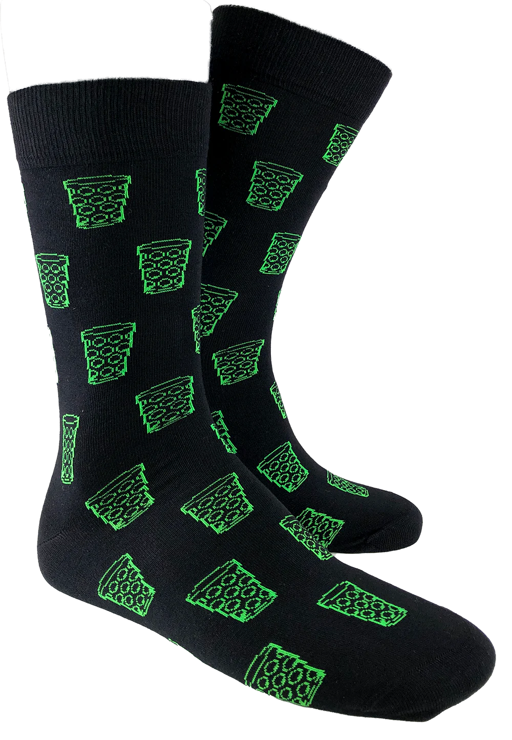 Dubbeglas Socke - schwarz & grün