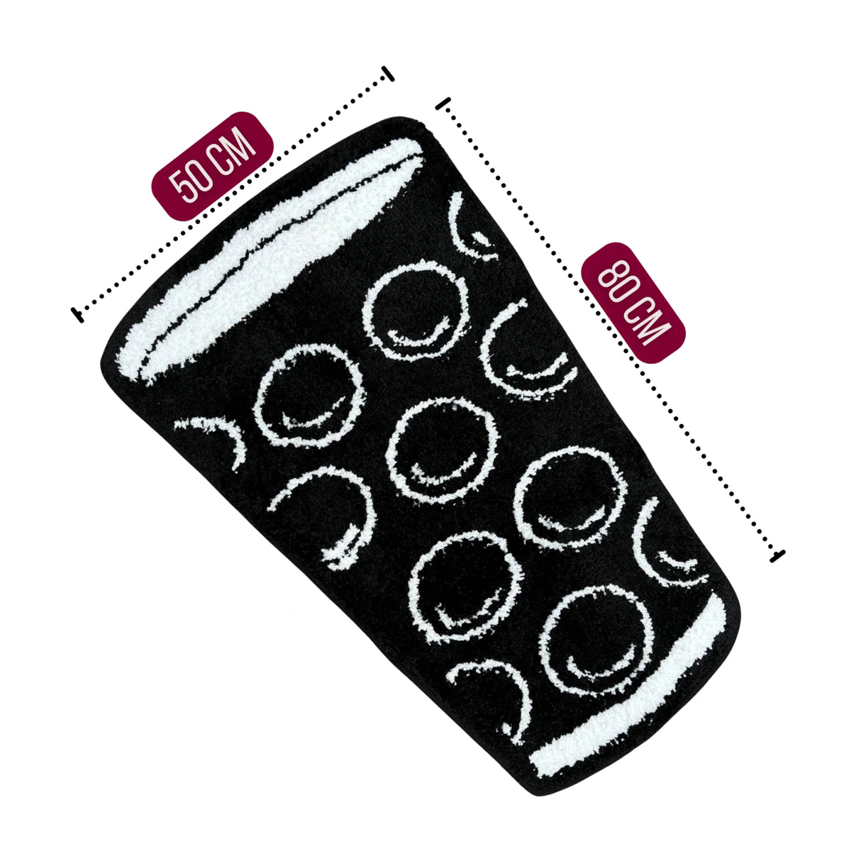 Dubbeglas Teppich - 80x50 cm - Grüßenangabe