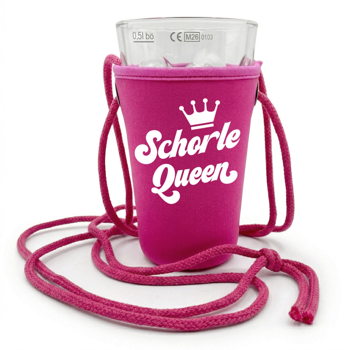 Schorle Queen Dubbeglashalter - pink