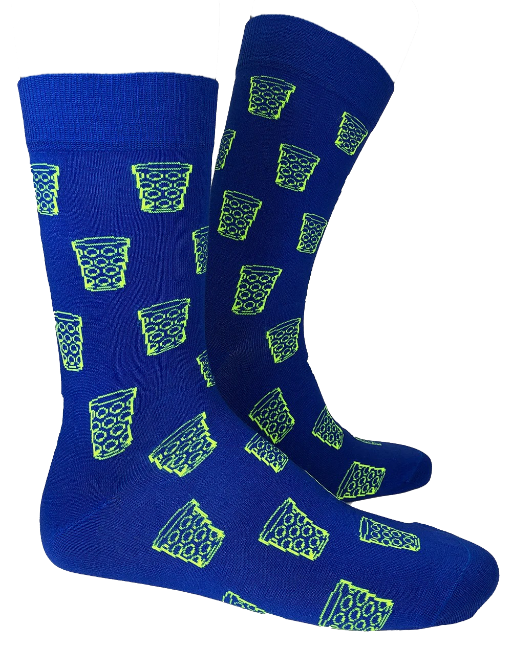Dubbeglas Socke - blau & gelb