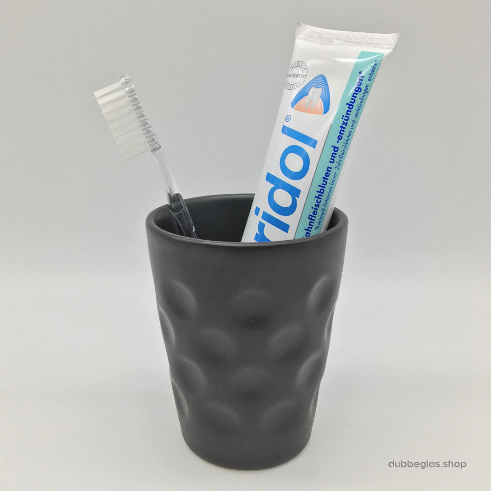 Dubbebecher 0,25 L schwarz, als Zahnputzbecher