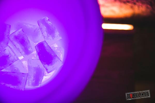 LED Dubbeglas Weinkühler & Sektkühler