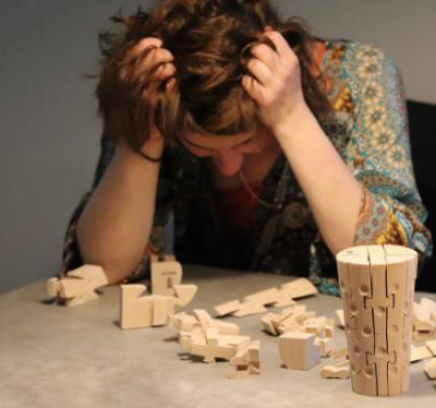 Duzzle - 3D Dubbeglas Holzpuzzle