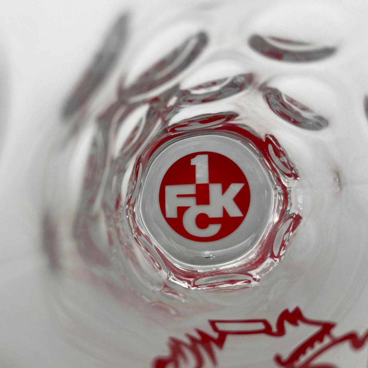 FCK Teufelskopf Dubbeglas, mit Boden Druck 1. FC Kaiserslautern Logo