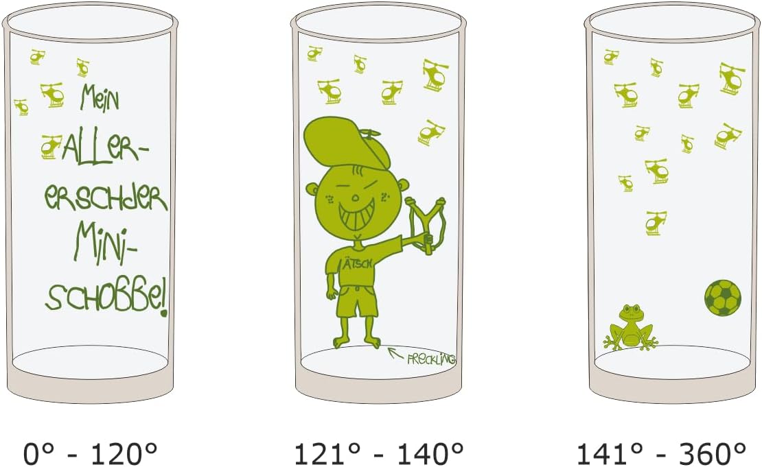 Mini Schoppenglas 0,25 L Freckling - von allen Seiten