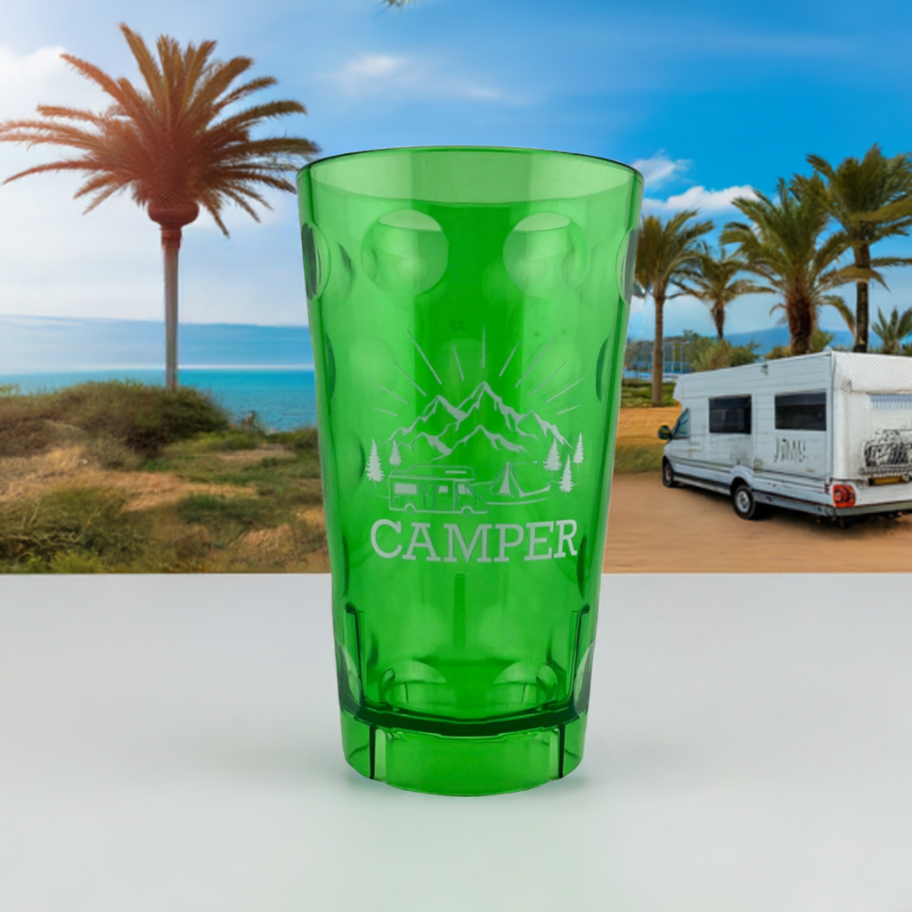 Camper Dubbebecher - Grün, am Meer