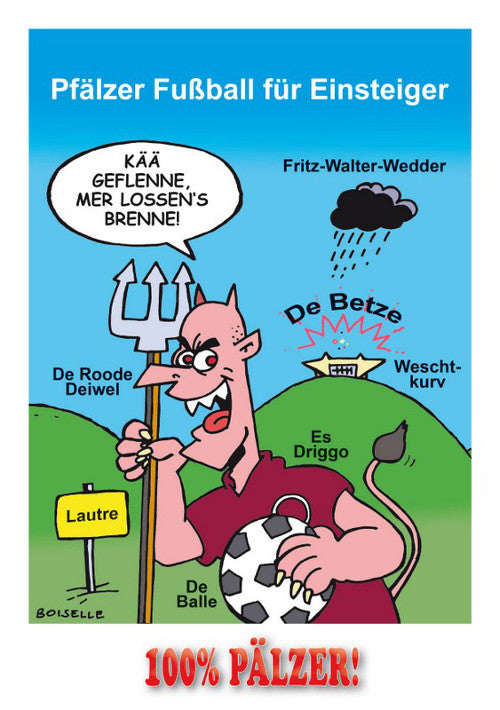 Pfälzer Fußball für Einsteiger - Postkarte, Pfälzisch Shop