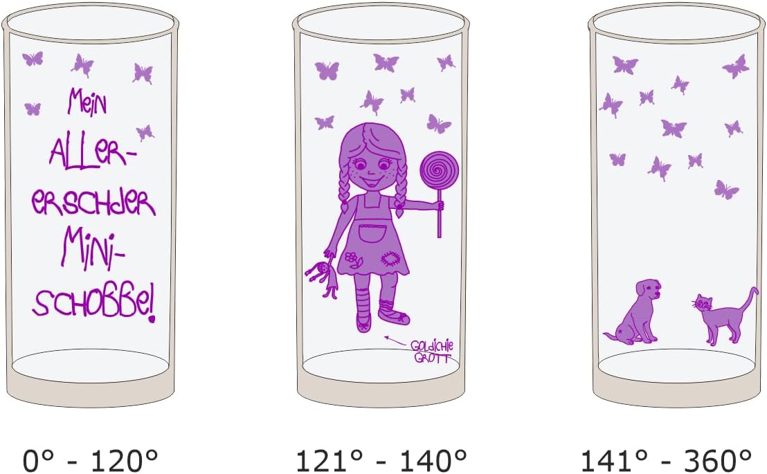 Mini Schoppenglas 0,25 L Goldichie Grott - von allen Seiten