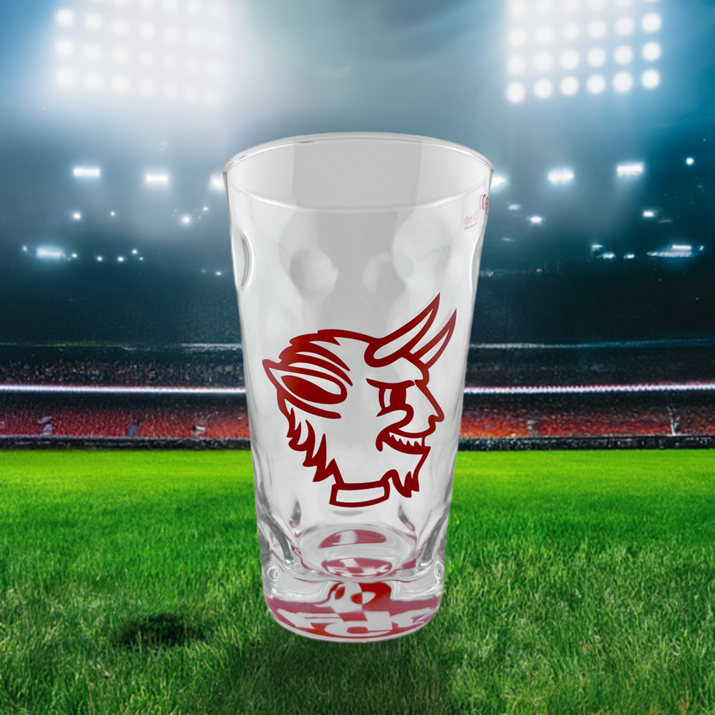 1. FCK Teufelskopf Dubbeglas 0,5 L - im Fußballstadion