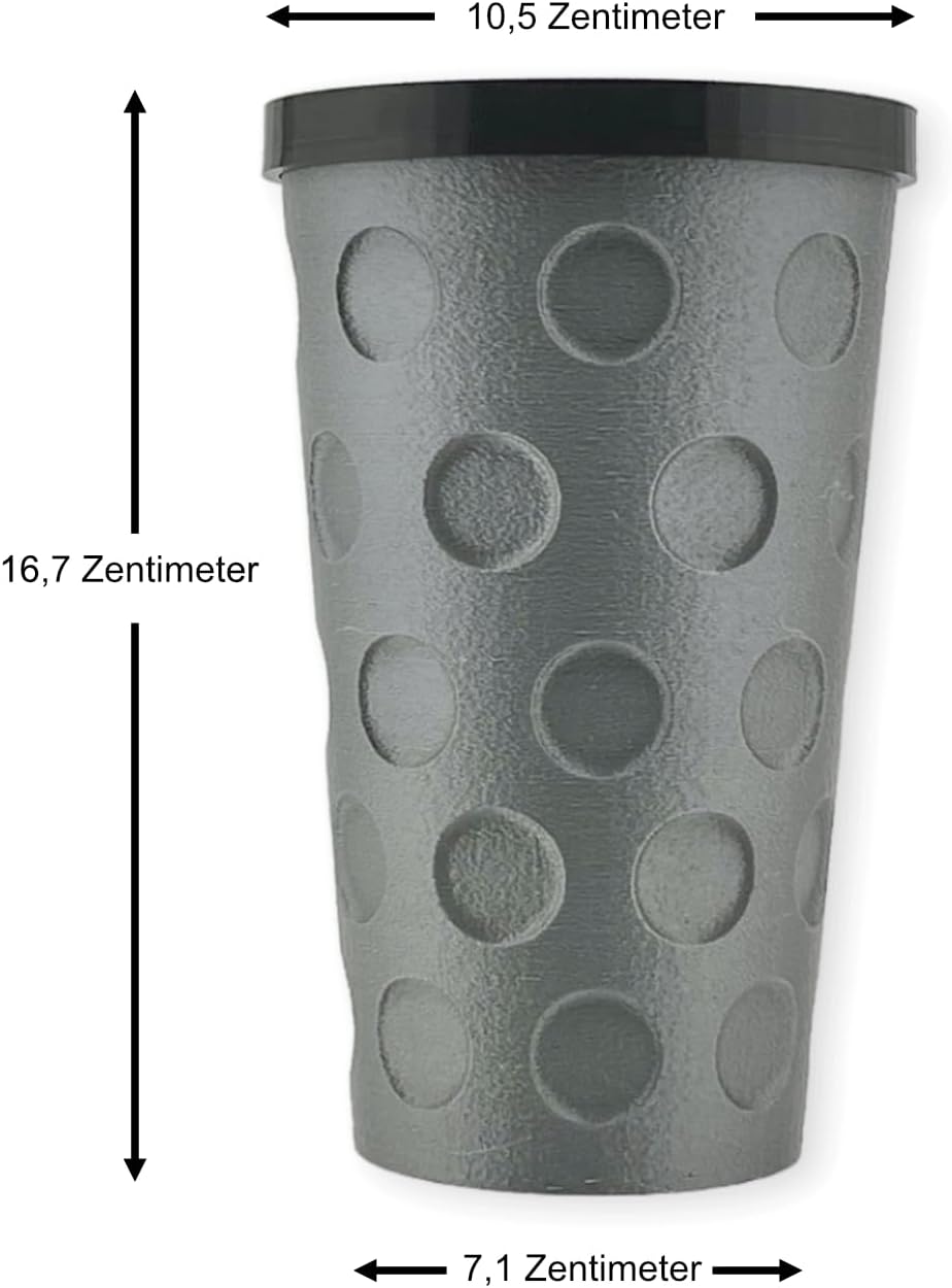 Grau - Dubbeglas Transportbox - Größenangabe