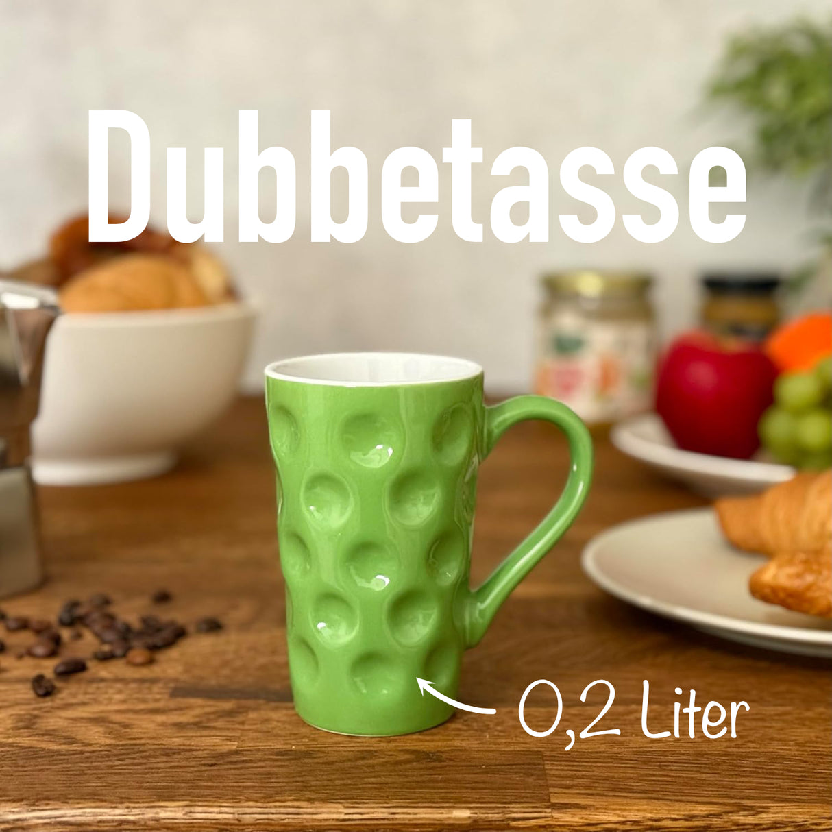 Grüne Dubbetasse, 0,2 Liter
