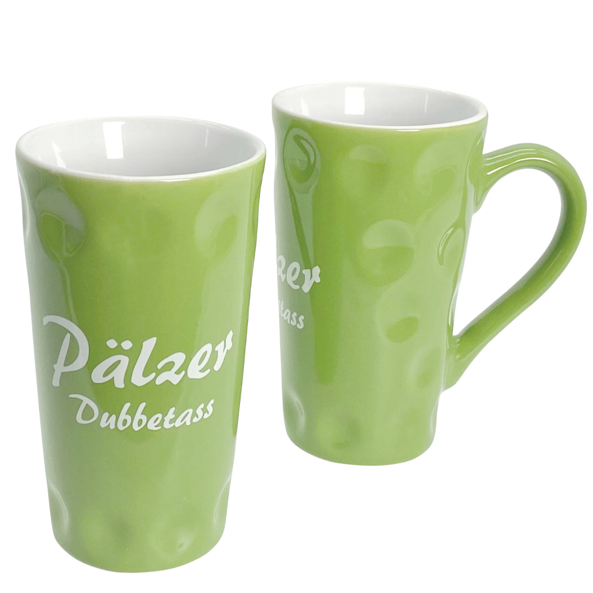 Pälzer Dubbetass 0,5 L - Dubbetasse mit Aufdruck - grün