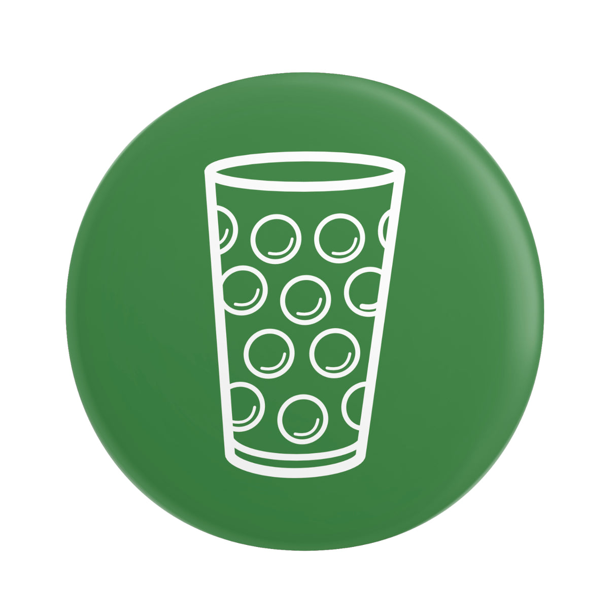 Dubbeglas Button Ø 25 mm - Grün