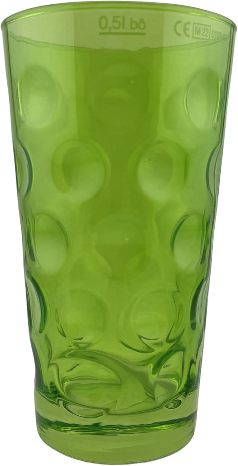 Grün farbiges Dubbeglas 0,5 L ganz gefärbt