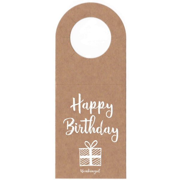 Happy Birthday Flaschenanhänger / Weinflaschenanhänger