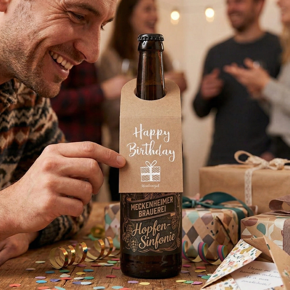 Happy Birthday Bierflaschenanhänger zum Geburtstag