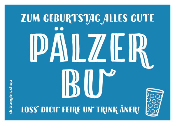Geburtstagskarte Pälzer Bu - Postkarte