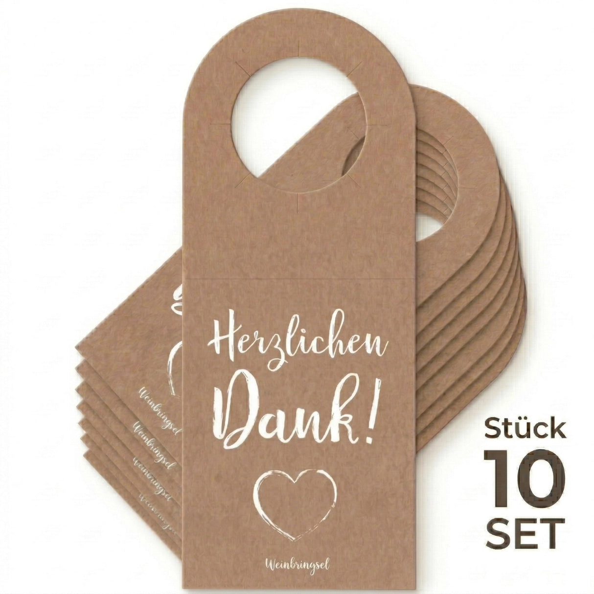 Herzlichen Dank! Flaschenanhänger - 10 Stück