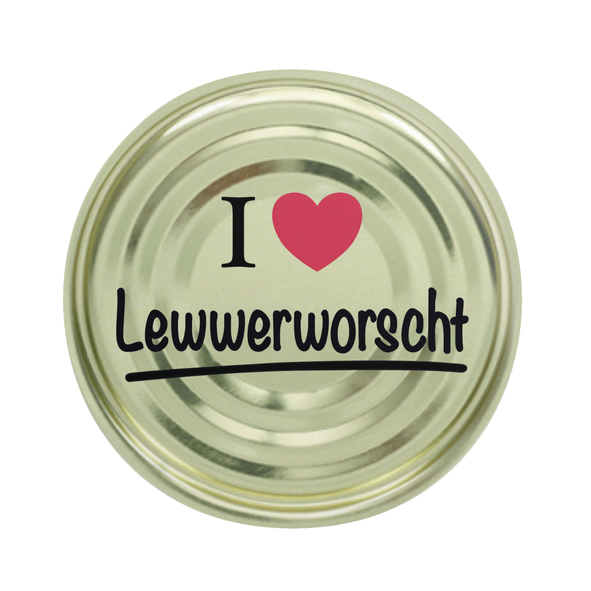 I love Lewwerworscht Button Ø 25 mm