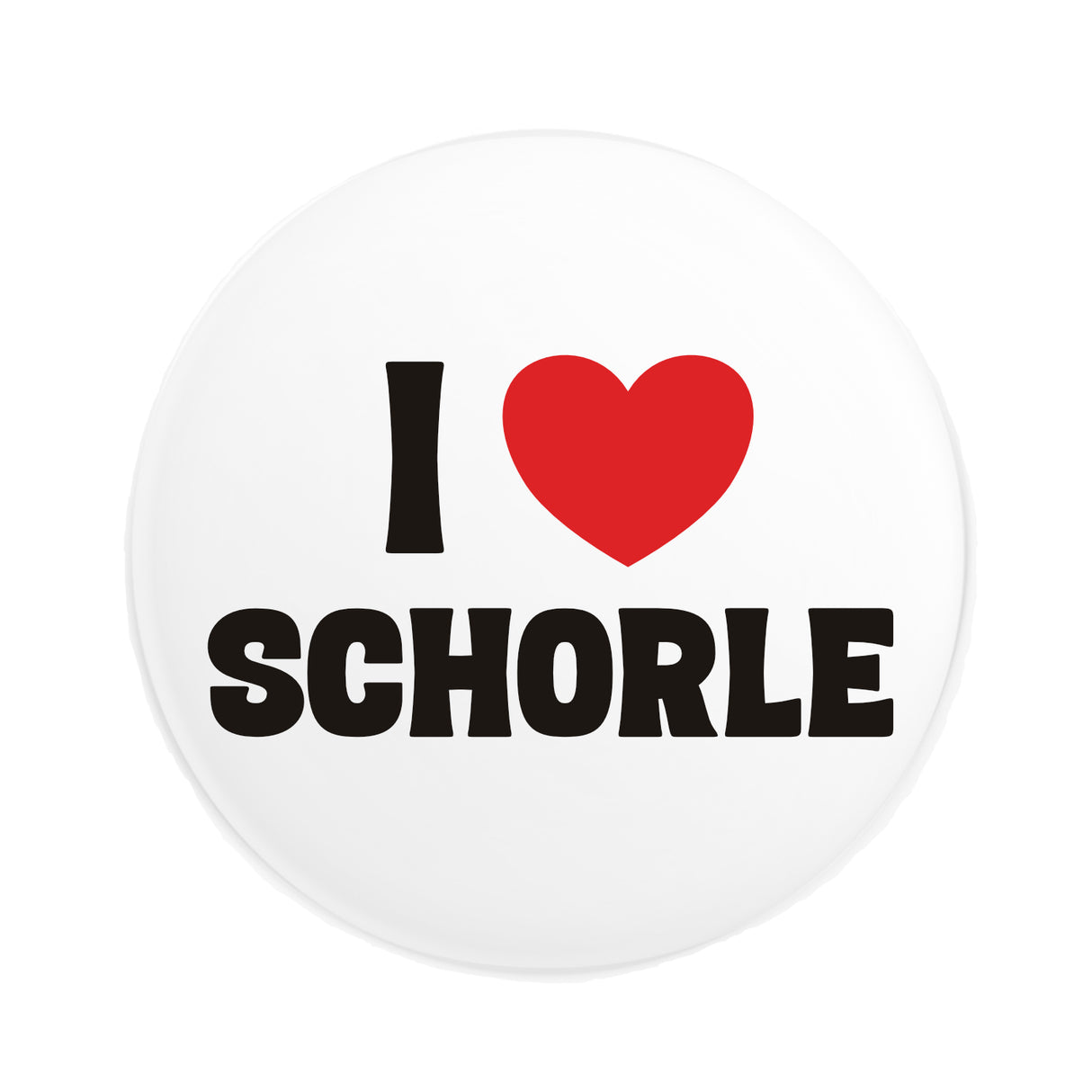 I love Schorle Button Ø 25 mm, Weiß