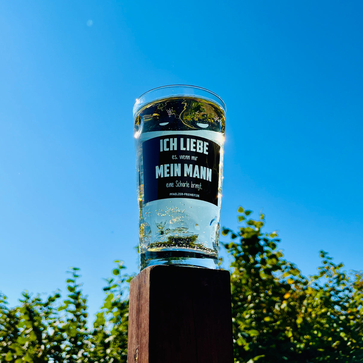 Ich liebe es, wenn mir mein Mann eine Schorle bringt - 0,5 L Dubbeglas mit Pfälzer Schorle