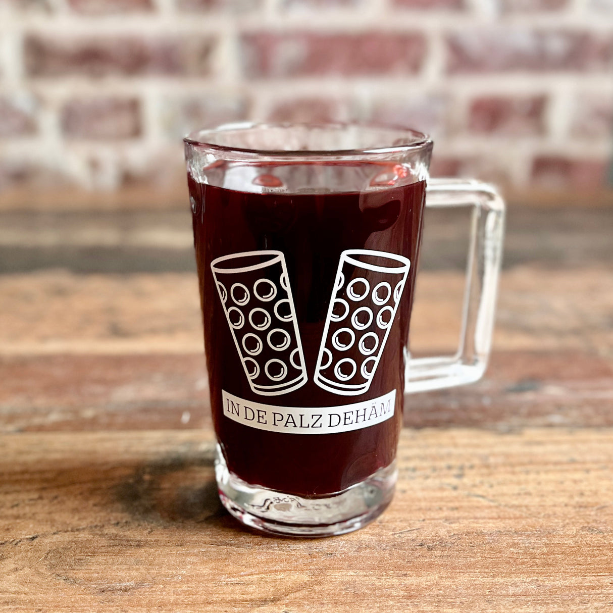 In de Palz dehäm - Dubbeglas Tässel (Dubbetässel) für Glühwein und Tee