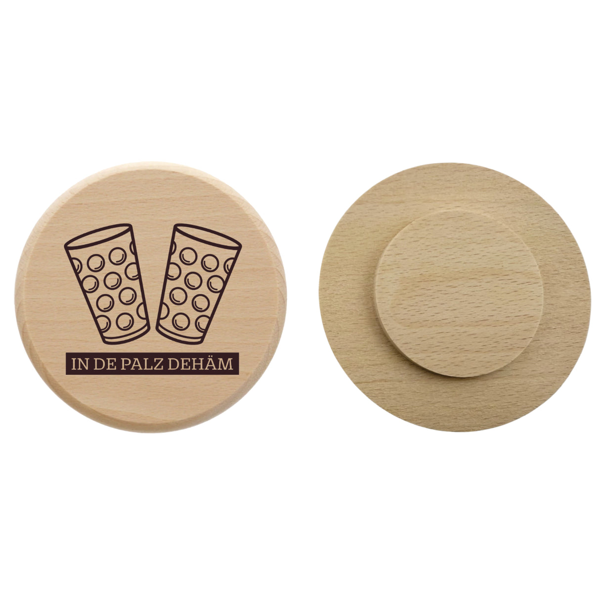 In de Palz dehäm - Dubbeglas Deckel, beide Seiten