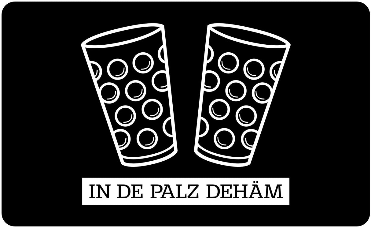 In de Palz dehäm Frühstücksbrettchen - Schwarz