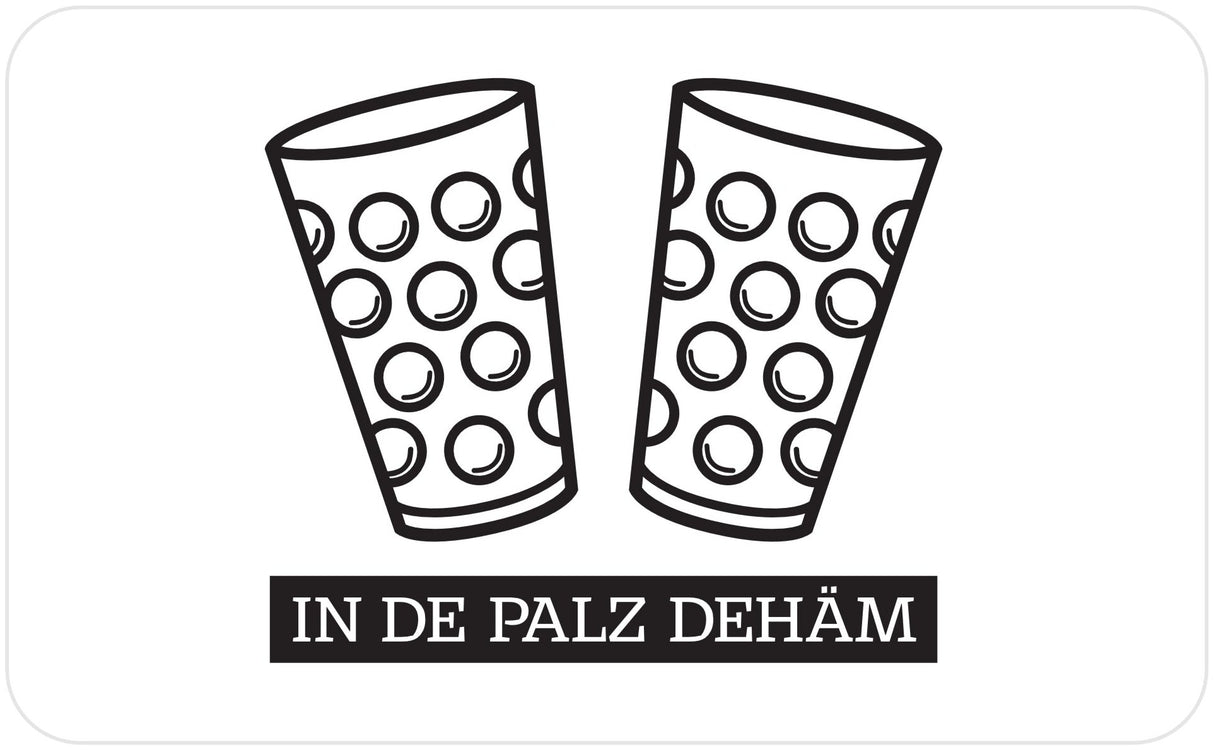 In de Palz dehäm Frühstücksbrettchen - Weiß