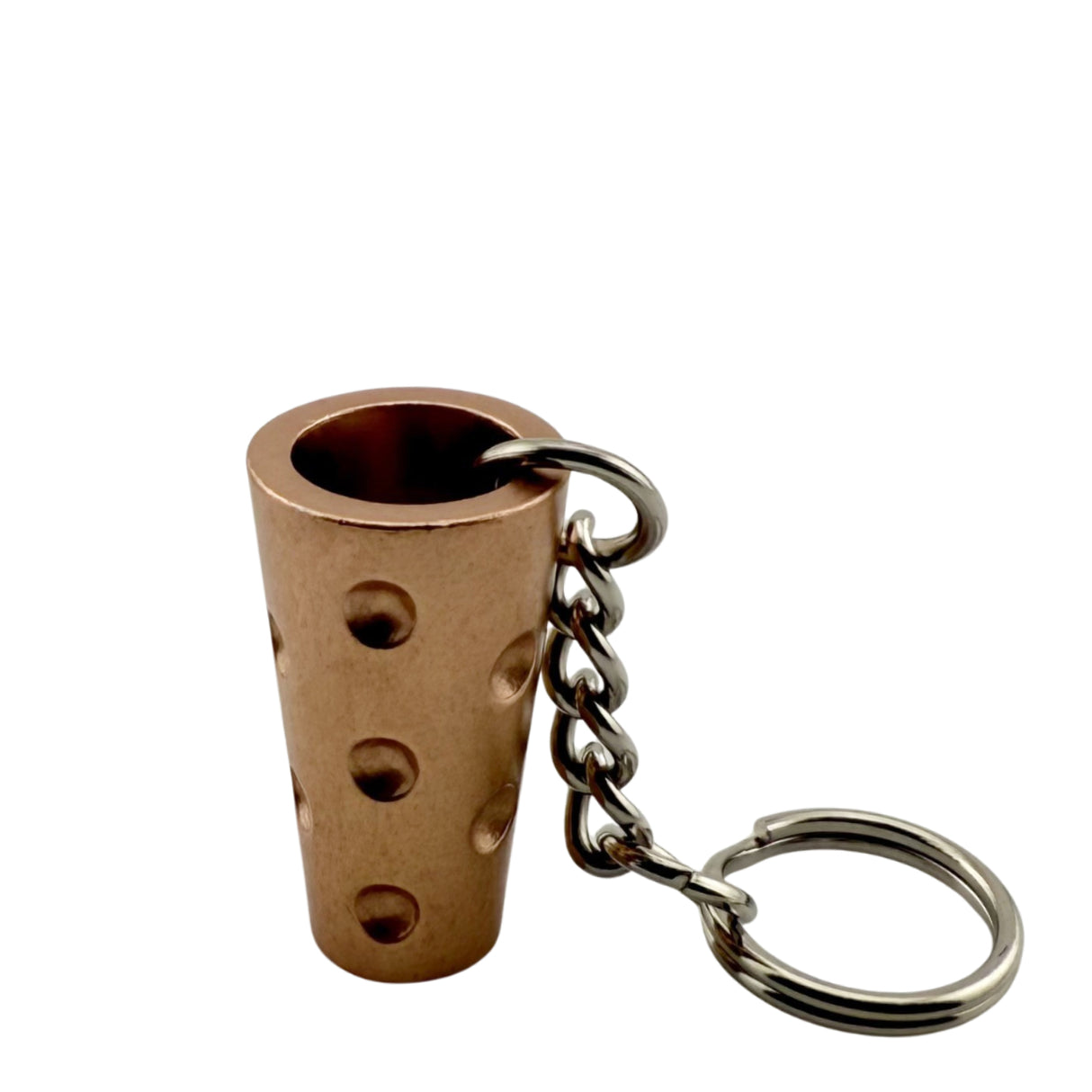 Kupfer - Dubbeglas Schlüsselanhänger