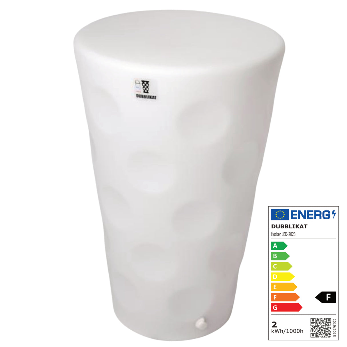 LED Dubbeglas Hocker