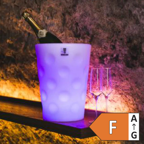 LED Dubbeglas Weinkühler & Sektkühler (Energieklasse F)