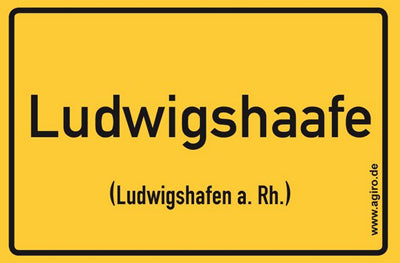 Ludwigshafen am Rhein - Ortsschild Magnet, Pfalz Shop
