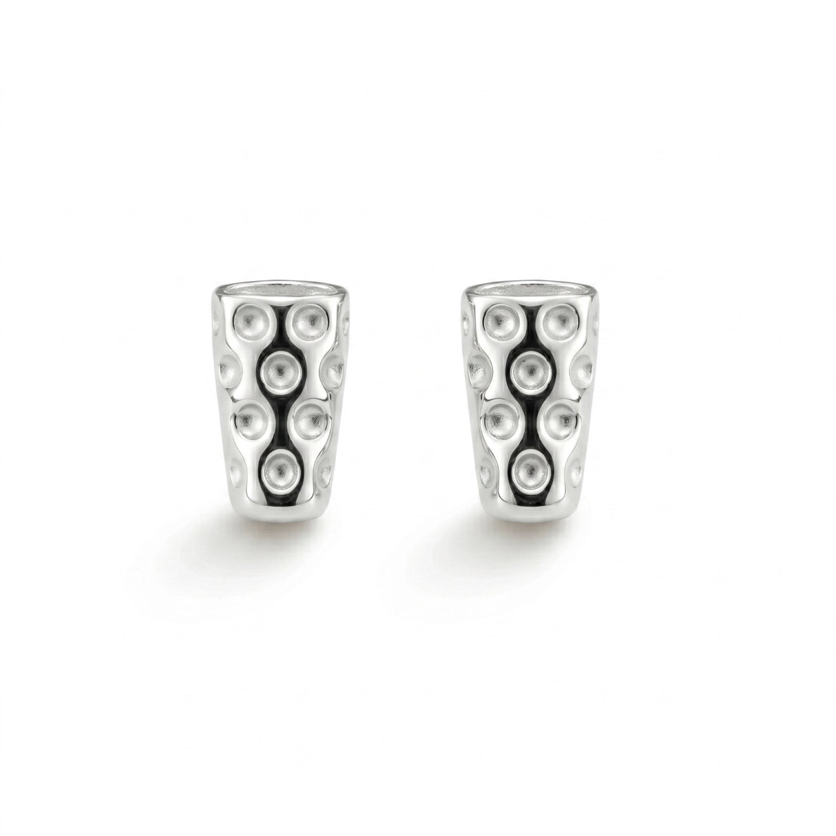 Mini Dubbeglas Ohrstecker (8 mm) - Silber