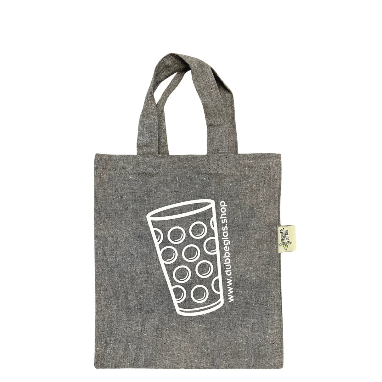 Kleine Dubbeglas Baumwolltasche (22 x 26 cm)