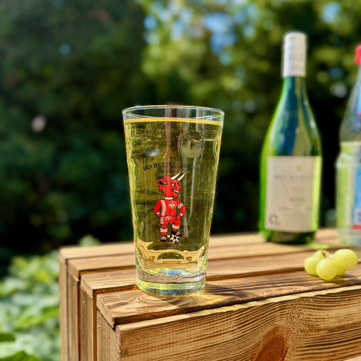 Moi Betzeschobbe 1. FCK Dubbeglas 0,5 Liter mit Pfälzer Rieslingschorle