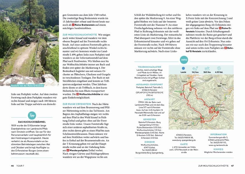 Mystische Pfade Pfalz - Wanderführer, Zur Wolfsschlucht-Hütte