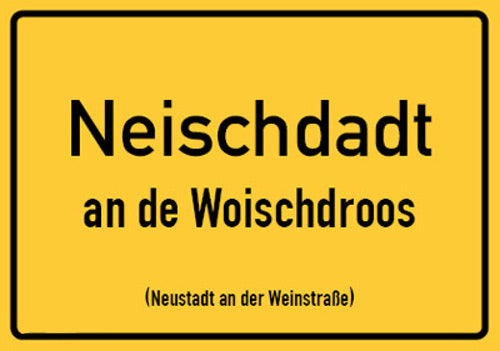Neustadt an der Weinstraße - Neischdadt an de Woischdroos Aufkleber