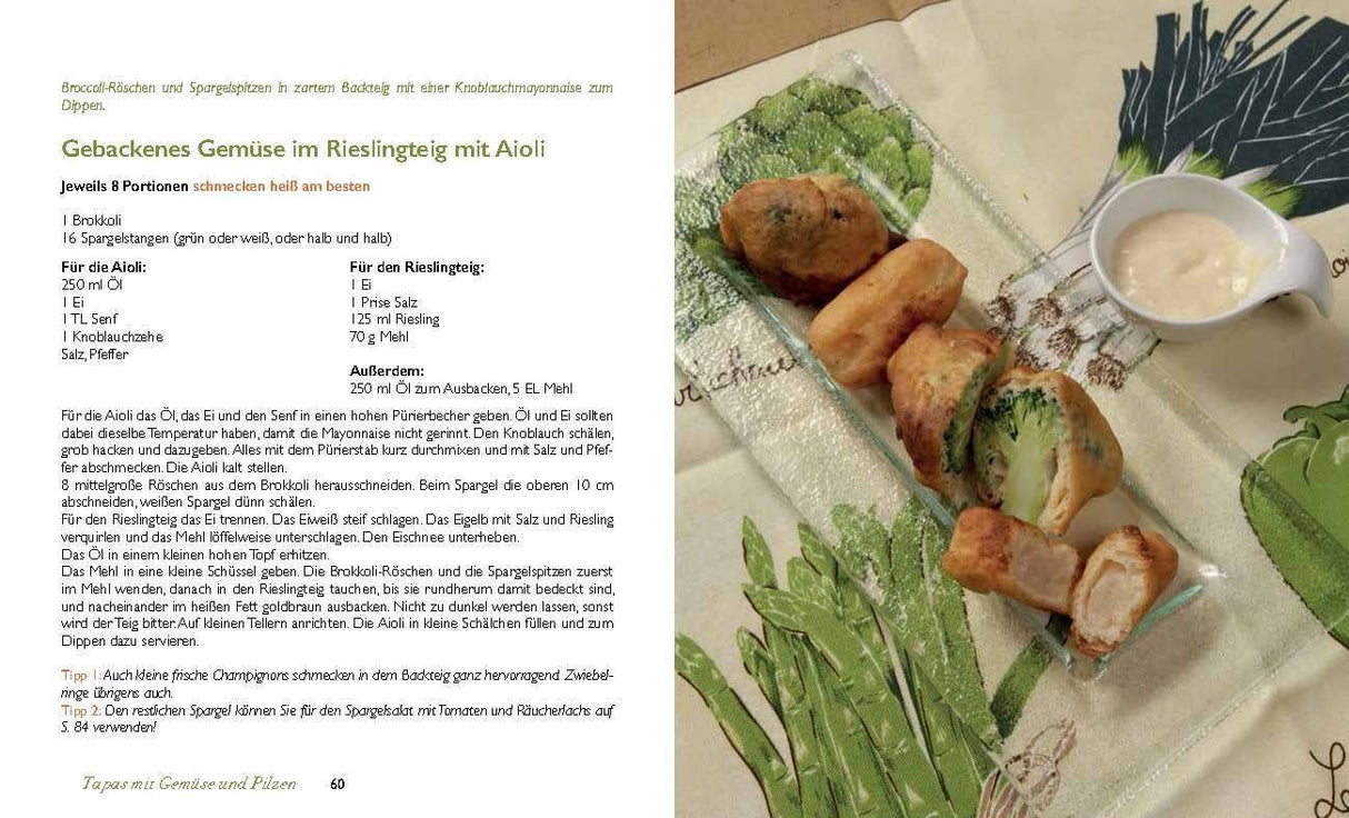 Noch mehr Pfälzer Tapas - Gebackenes Gemüse im Rieslingteig
