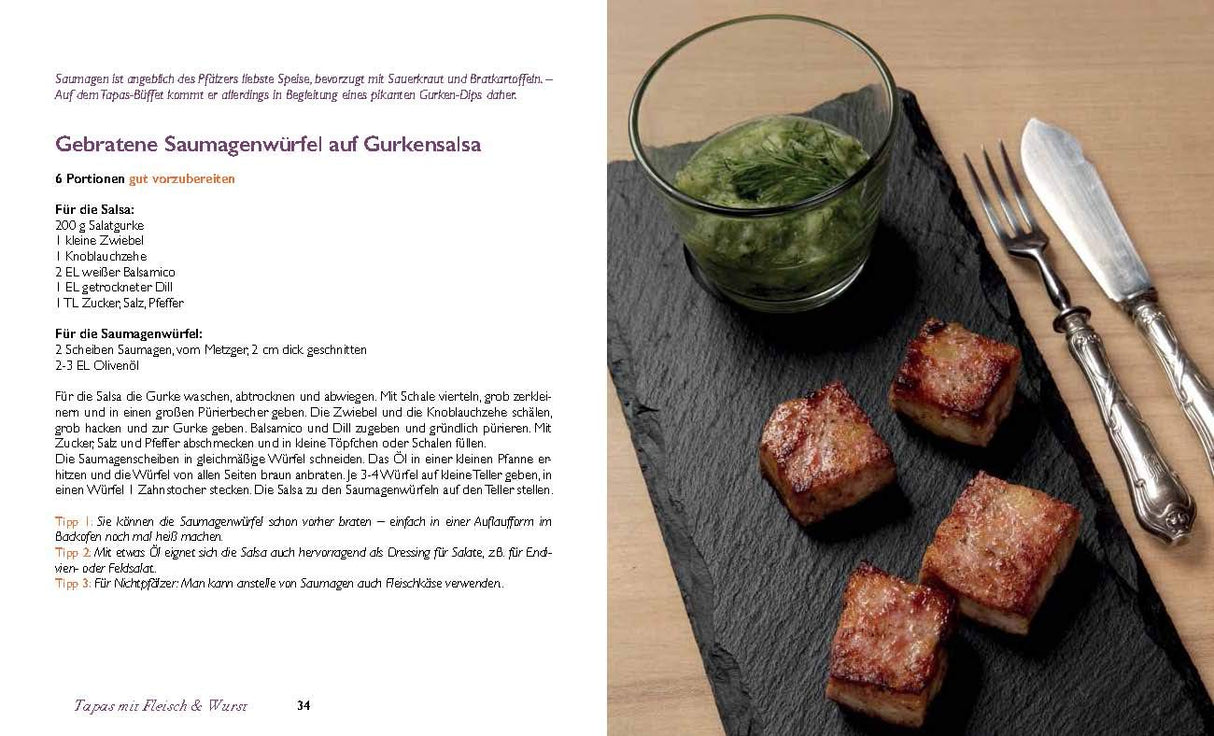 Noch mehr Pfälzer Tapas - Gebratene Saumagenwürfel