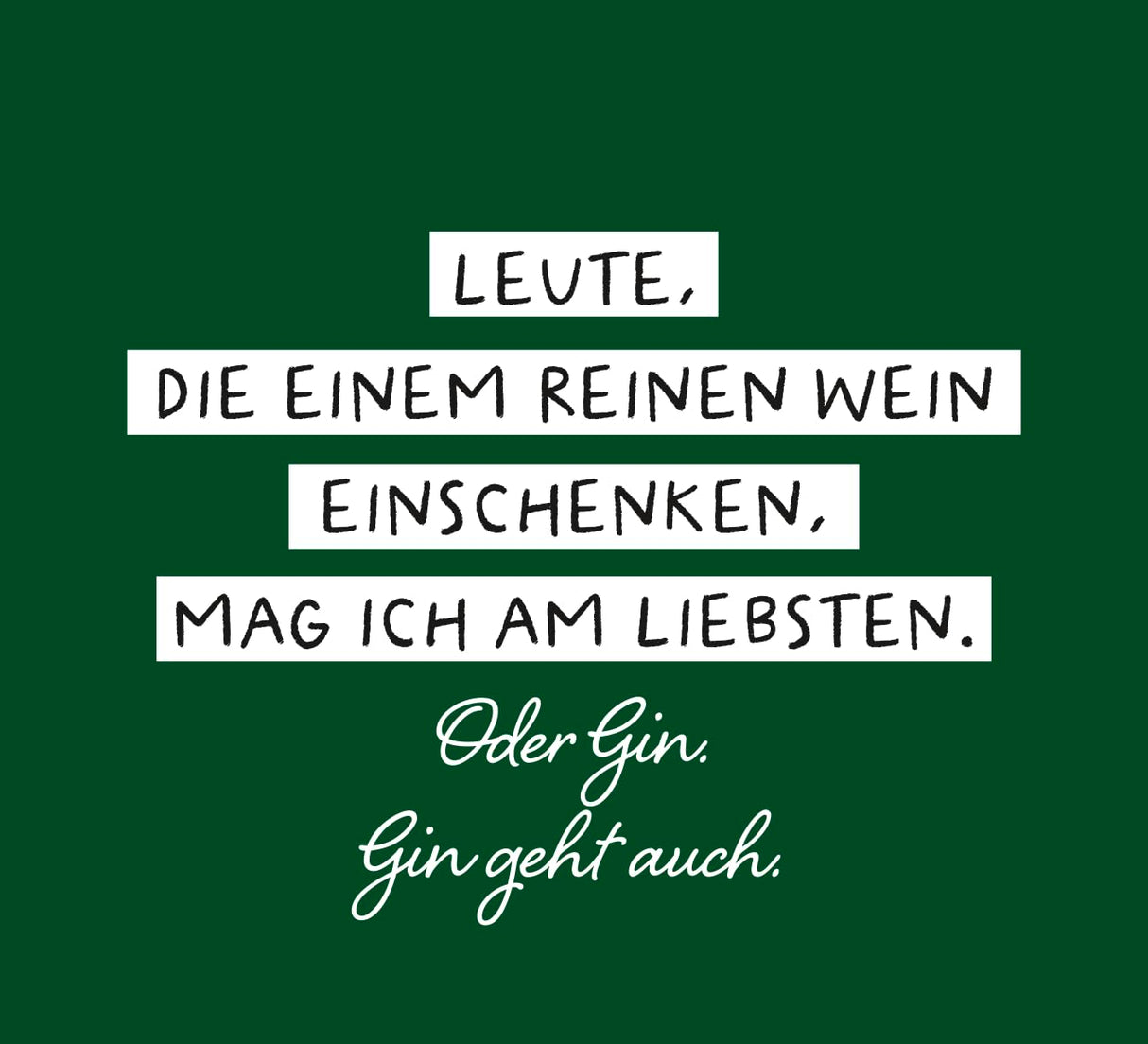 Nur ein offener Wein ist ein guter Wein - Spiralaufsteller, Einschenken