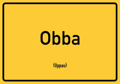 Oppau (Obba) - Pfalz Ortsschild Magnet
