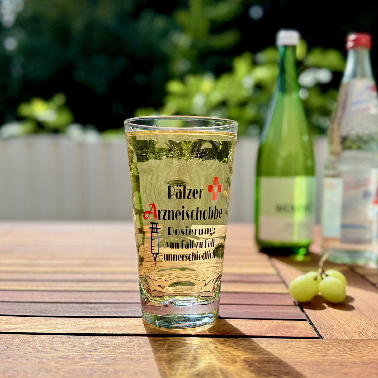 Pälzer Arzneischobbe Dubbeglas 0,5 Liter mit Pfälzer Schorle