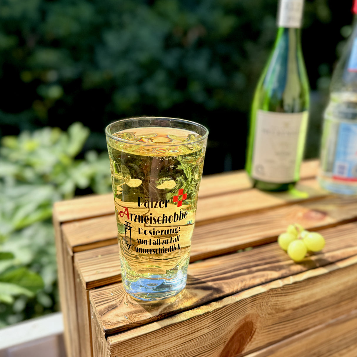 Pälzer Arzneischobbe Dubbeglas 0,5 Liter mit Pfälzer Rieslingschorle