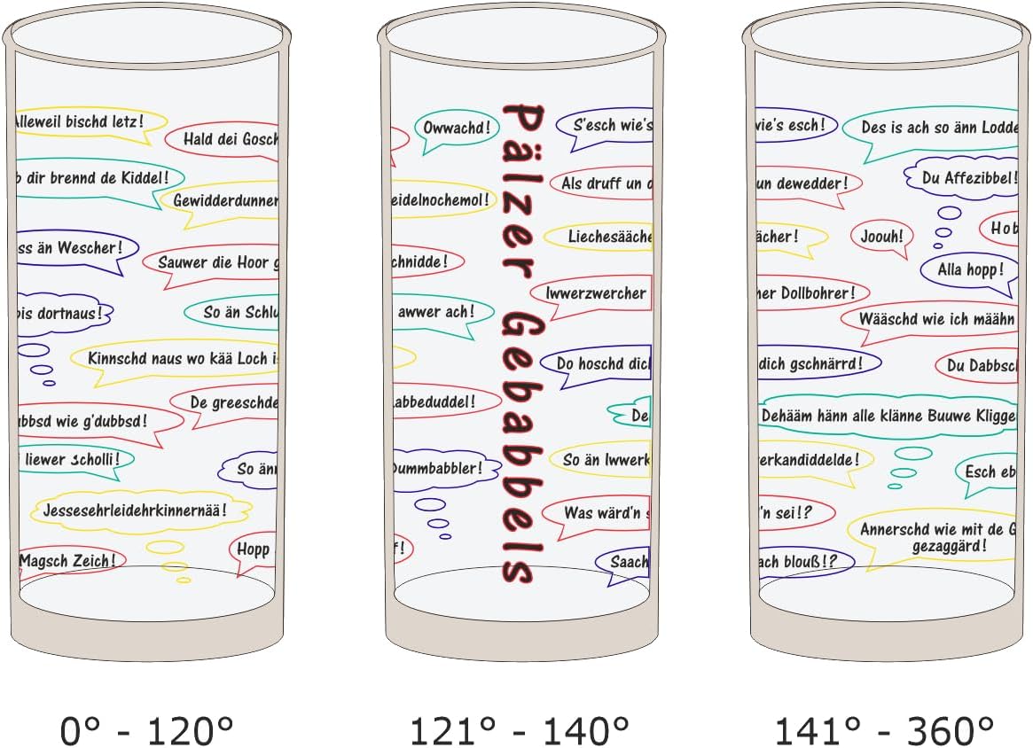 Pfälzer Gebabbels Schoppenglas 0,5 L - von allen Seiten